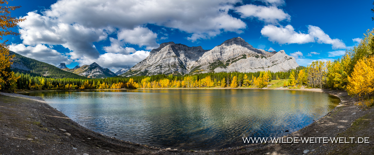 Agnes-Lake-Lake-Louise-Banff-National-Park-Alberta-5-1 Fall Color of Larches - Herbstfärbung der Lärchen im Banff National Park: Agnes Lake / Big Beehive & Larch Valley & Sunshine Meadows & Taylor / O'Brien Lake & Arethusa Circuit